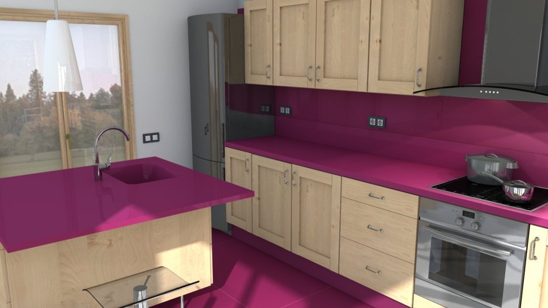 Galerie photos Quartz Silestone Magenta Energy