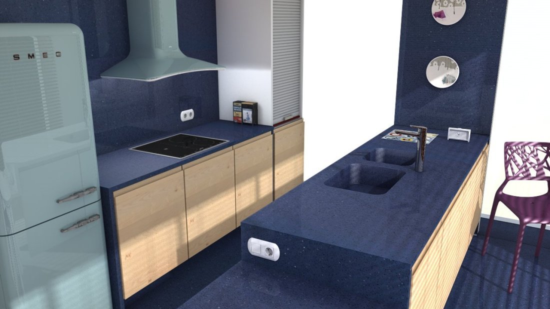 Galerie photos Quartz Silestone Marina Stellar