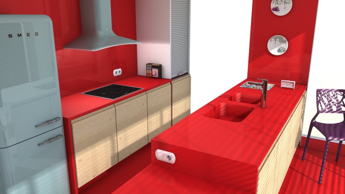 Galerie photos Quartz Silestone Rossa Monza