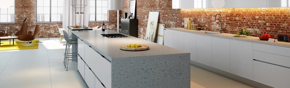 Galerie photos Quartz Compac Ice Concrete
